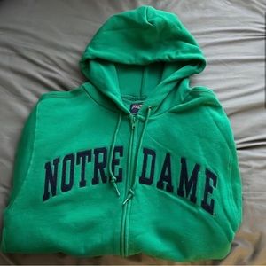NWT Green Jansport University of Notre Dame Zip-up Hoodie